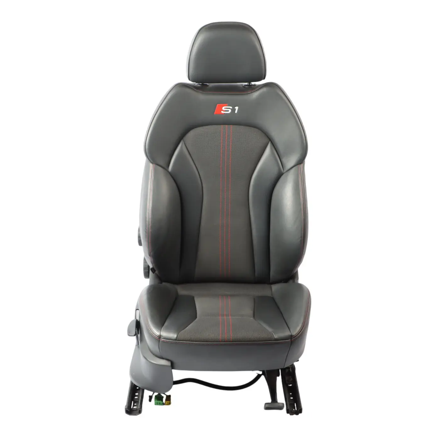 Audi S1 8X 5D Front Sport Seat Right O/S Heated Half Leather Soul Black Red