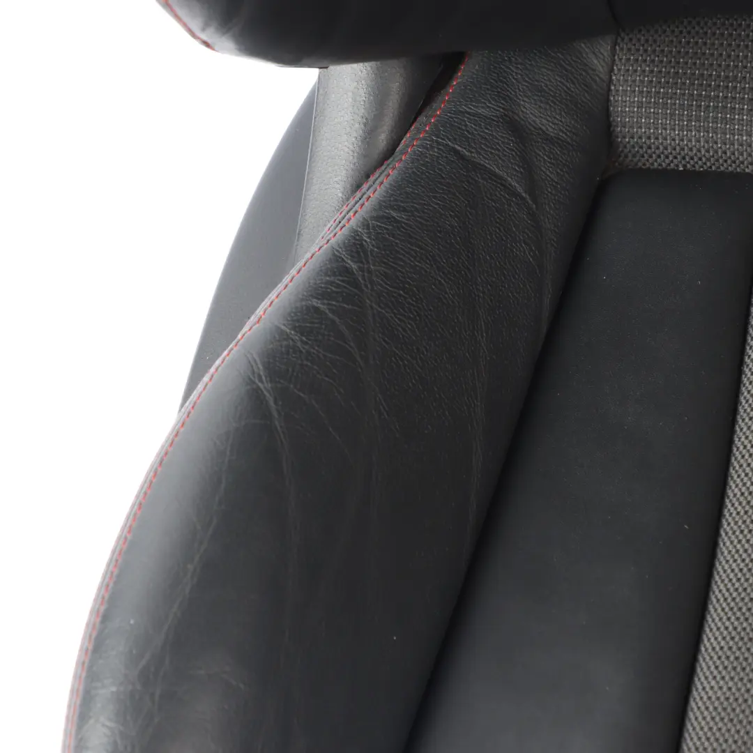 Audi S1 8X 5D Front Sport Seat Right O/S Heated Half Leather Soul Black Red