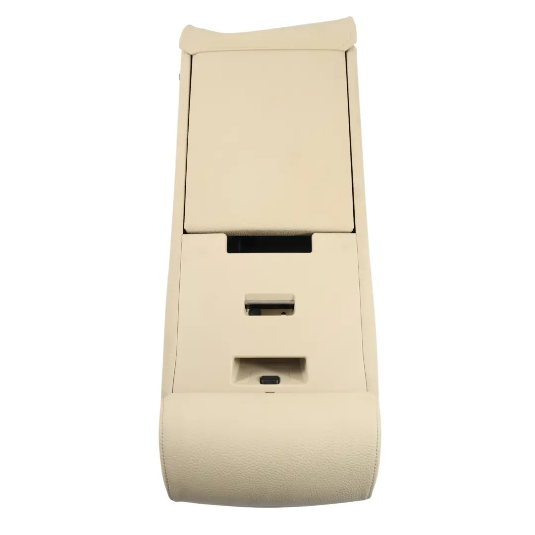 BMW E60 Rear Seat Armrest Centre Backrest Storage Tray Cup Holder Cream Beige
