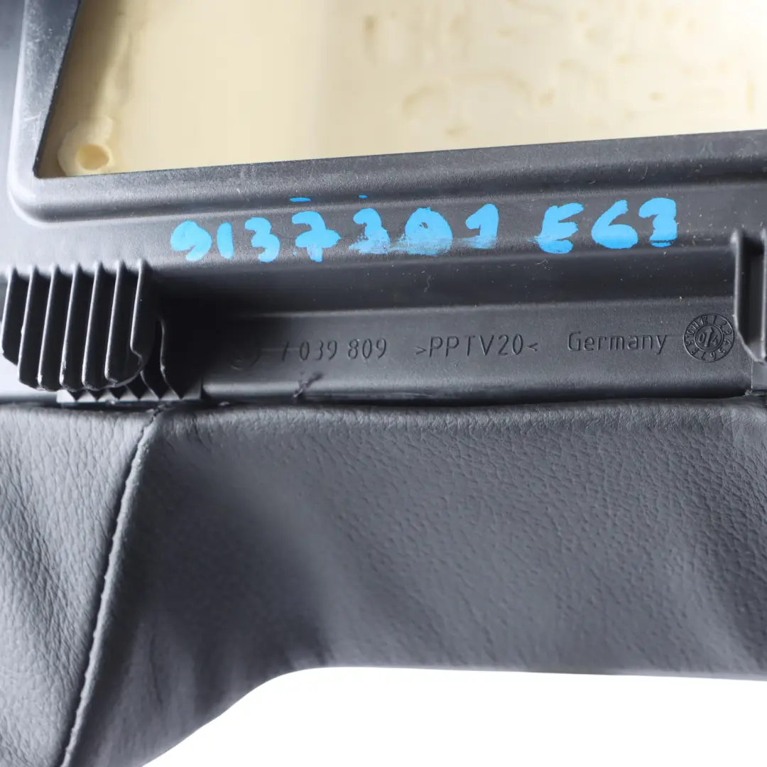 BMW E63 E64 Leather Cover Rear Seat Armrest Centre Black 9137391
