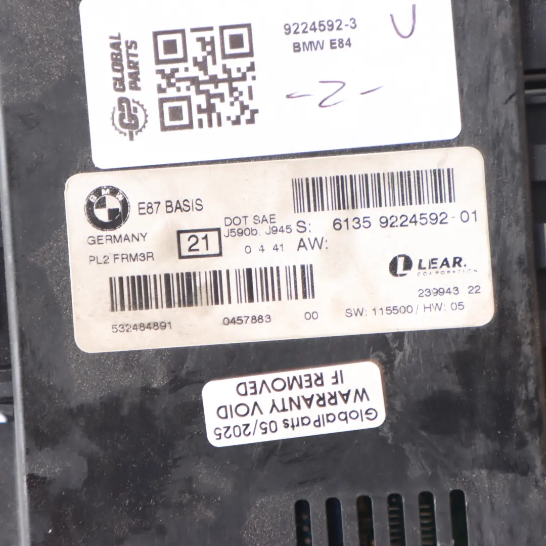 BMW E84 Footwell Light Module Control Unit ECU PL2 FRM3R 9224592