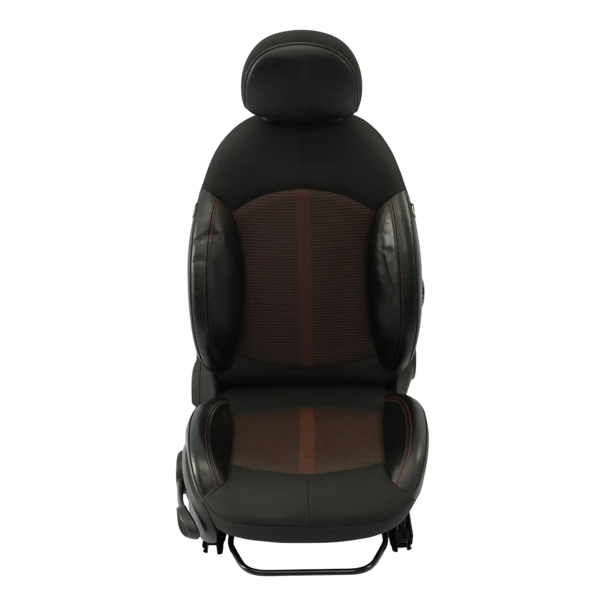 Front Seat Mini R60 Countryman Right O/S Sport Cloth Leather Parallel Lines Red