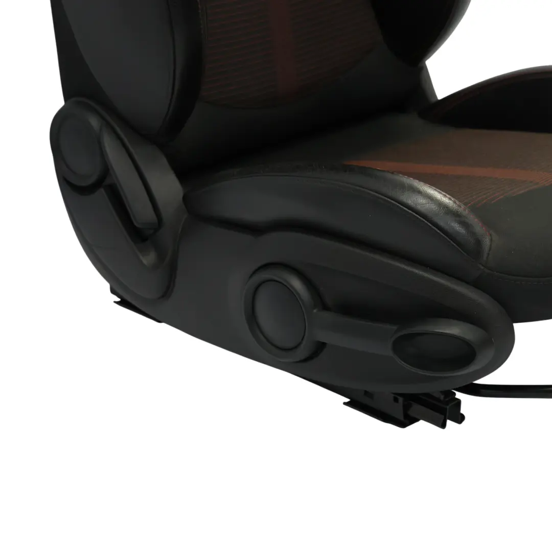 Front Seat Mini R60 Countryman Right O/S Sport Cloth Leather Parallel Lines Red
