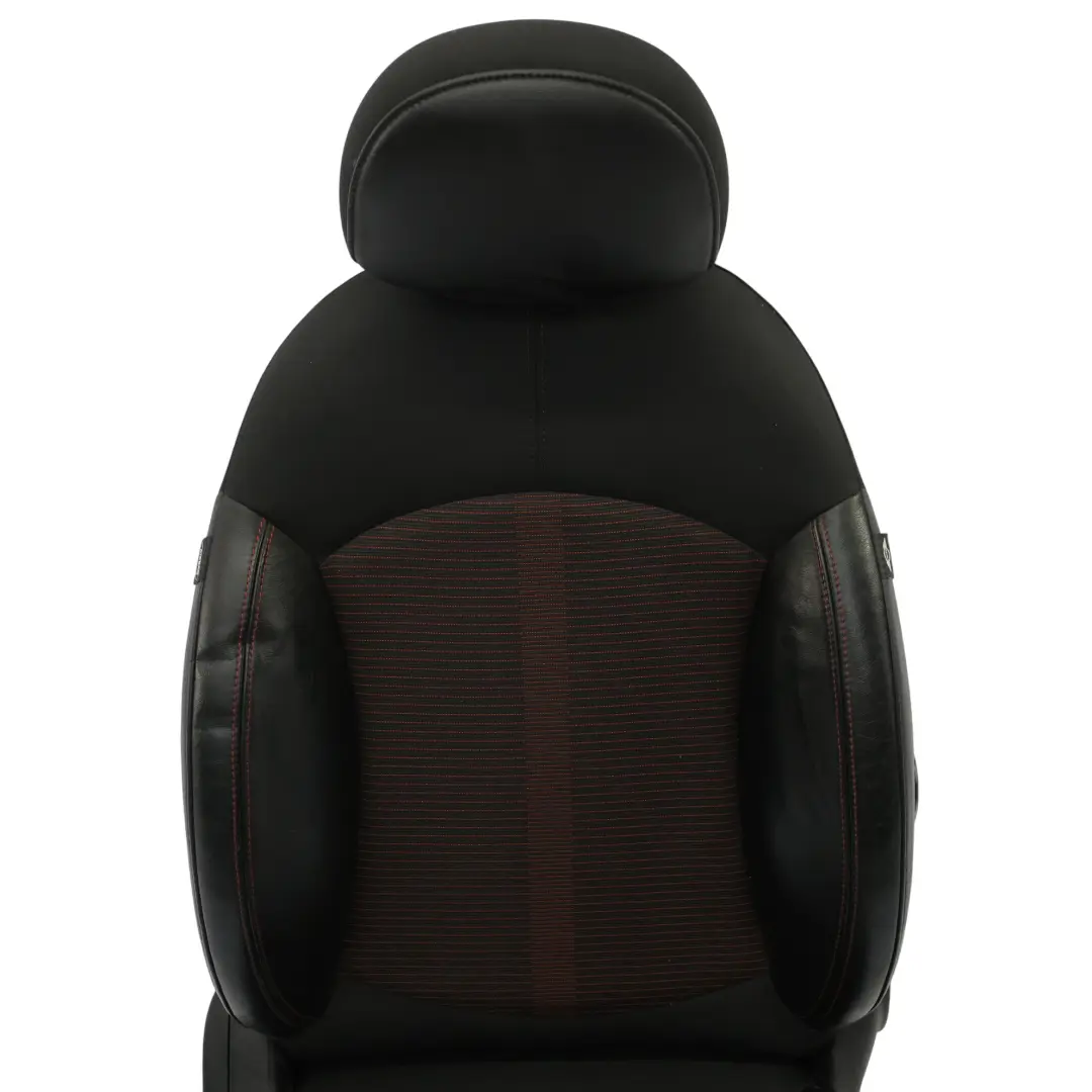Front Seat Mini R60 Countryman Right O/S Sport Cloth Leather Parallel Lines Red