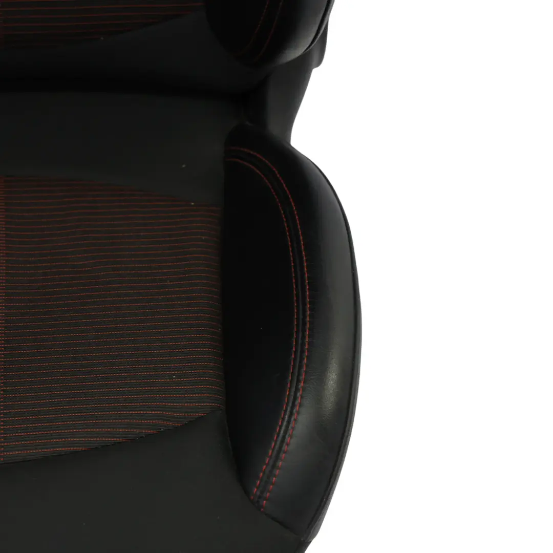 Front Seat Mini R60 Countryman Right O/S Sport Cloth Leather Parallel Lines Red