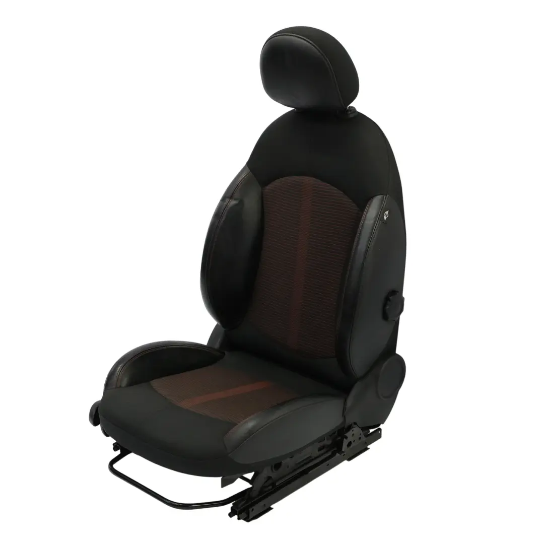 Front Seat Mini R60 Countryman Right O/S Sport Cloth Leather Parallel Lines Red