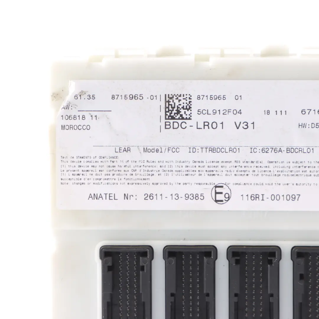 Mini Cooper F56 136HP Petrol B38 Engine Control ECU DME Set 9897192 Manual