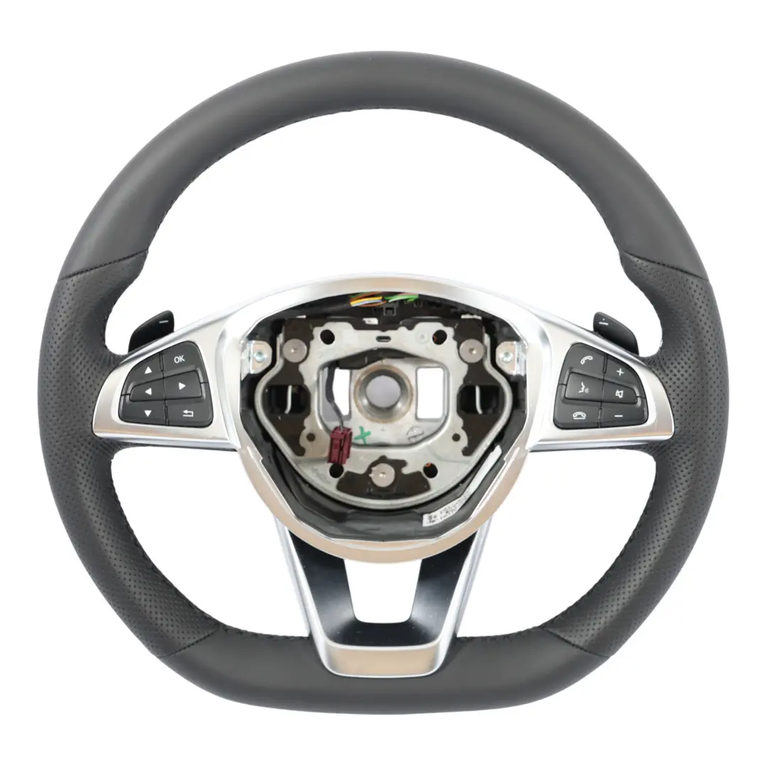 Mercedes W176 W117 W218 C218 W246 NUOVO Volante in Pelle Nera Cambio al Volante