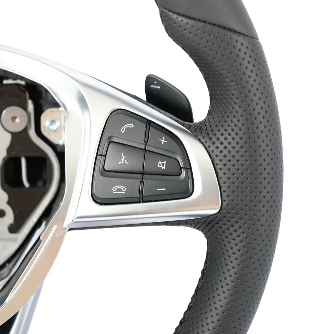 Mercedes W176 W117 W218 C218 W246 NUOVO Volante in Pelle Nera Cambio al Volante