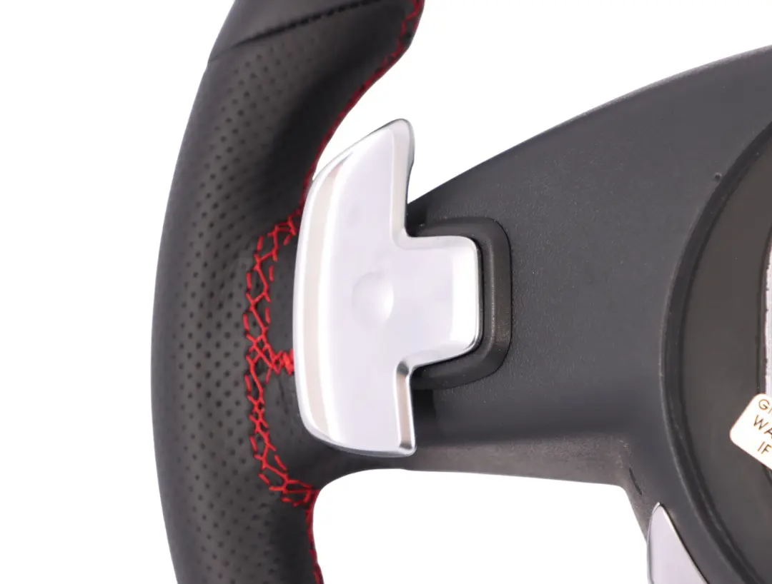 Steering Wheel Mercedes W205 C253 NEW Black Leather Red Threads Paddle Shift
