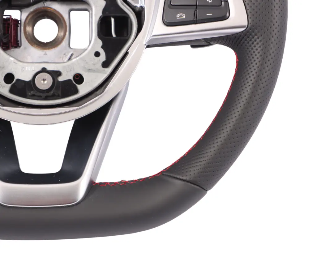 Steering Wheel Mercedes W205 C253 NEW Black Leather Red Threads Paddle Shift