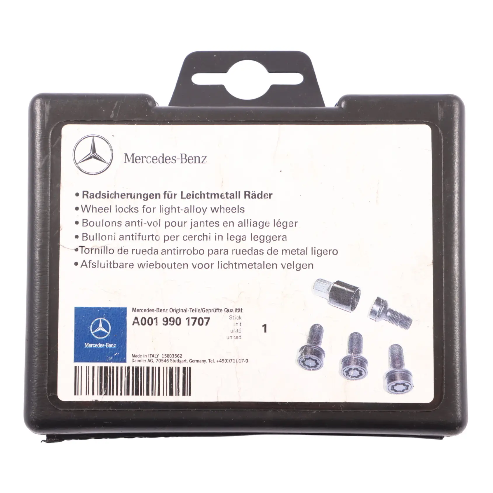 Anti Theft Bolts Mercedes X253 W204 W213 Wheel Secure Bolts Set A0019901707