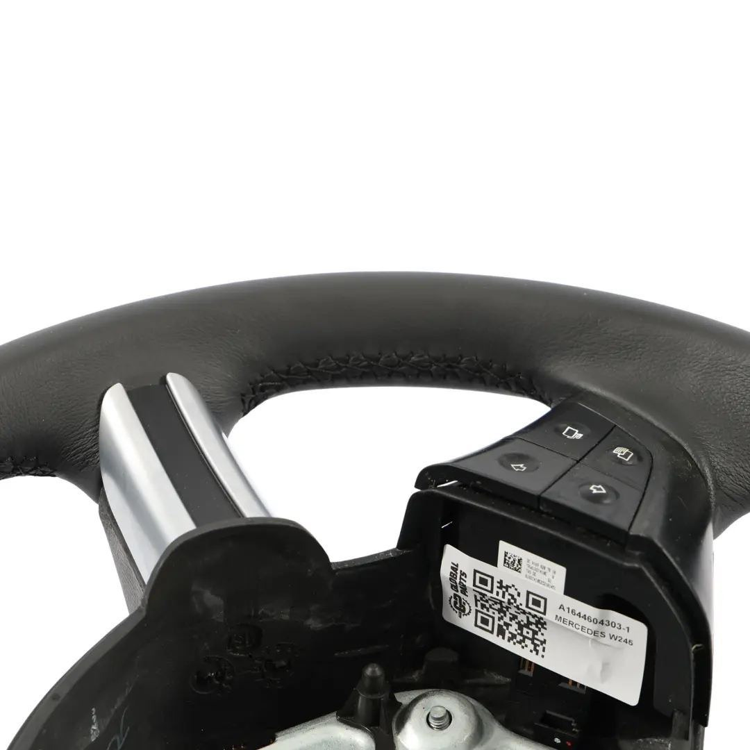 Mercedes W245 NOUVEAU Volant En Cuir Noir Avec Filets Noirs