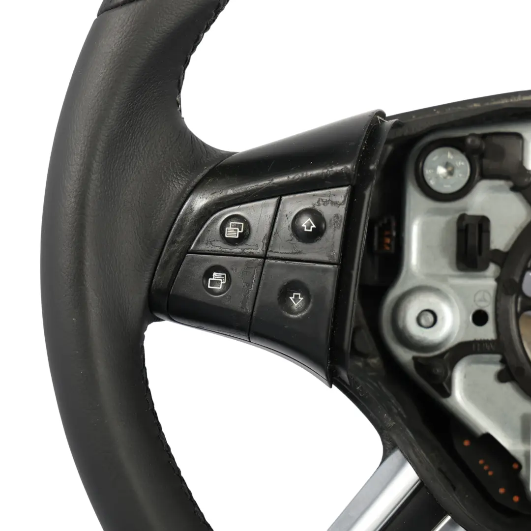 Mercedes W245 NOUVEAU Volant En Cuir Noir Avec Filets Noirs