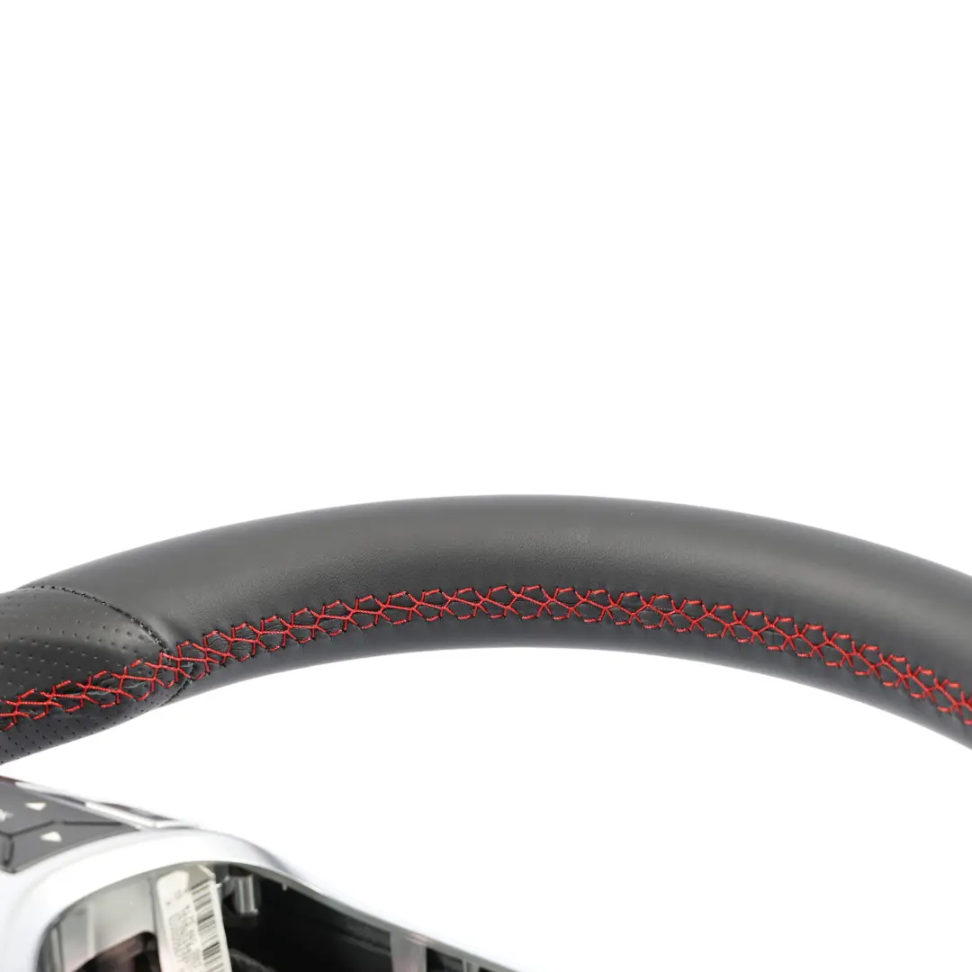 Mercedes SLK R172 Steering Wheel NEW Black Leather Paddle Shift Red Threads