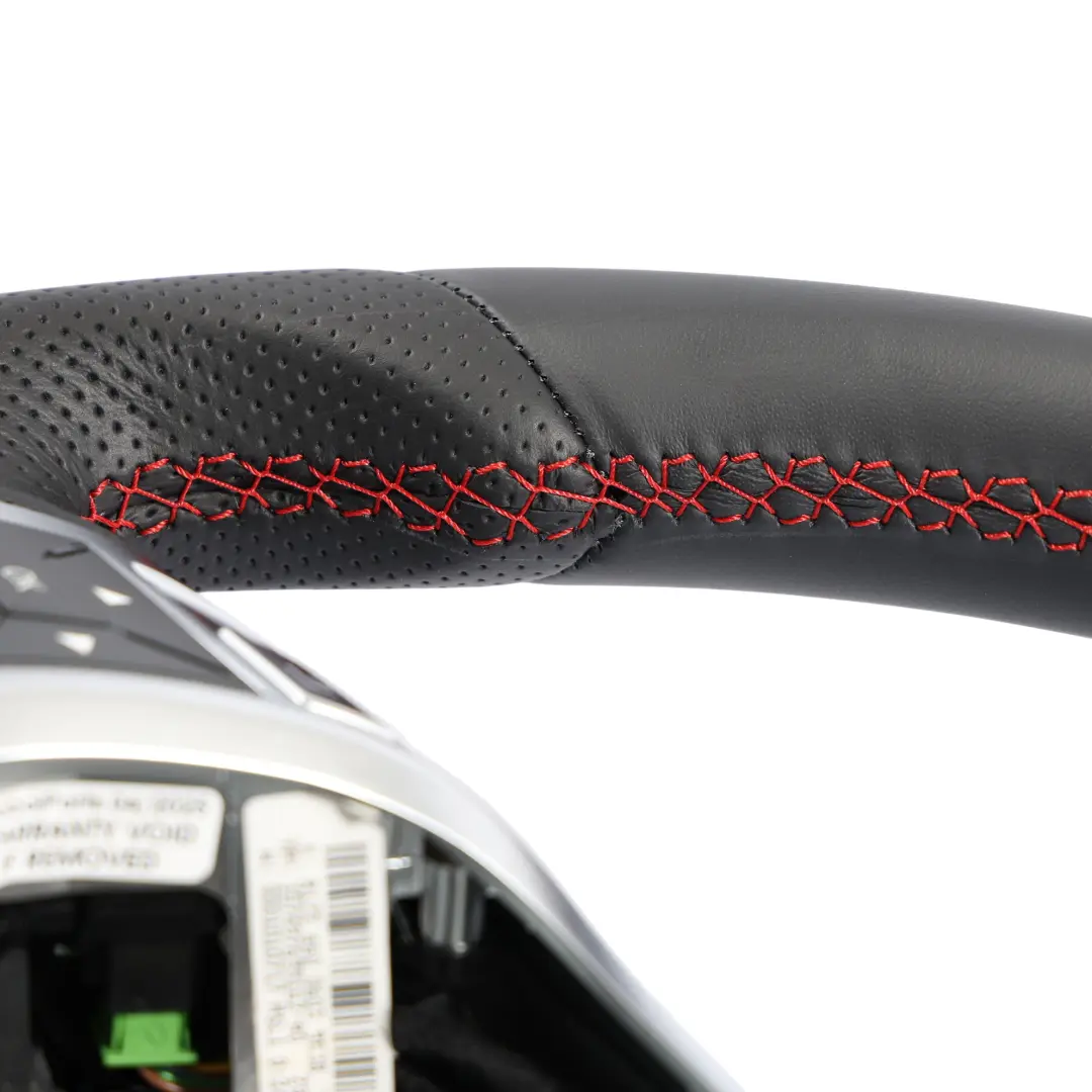 Mercedes SLK R172 Steering Wheel NEW Black Leather Paddle Shift Red Threads