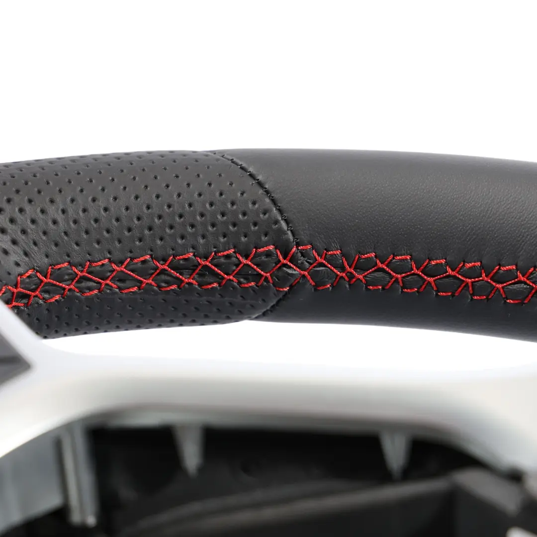 Mercedes SLK R172 Steering Wheel NEW Black Leather Paddle Shift Red Threads