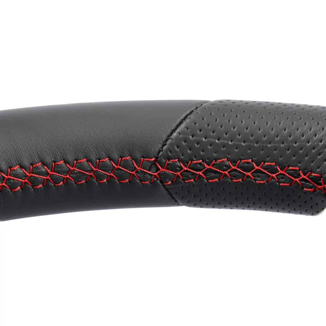 Mercedes SLK R172 Steering Wheel NEW Black Leather Paddle Shift Red Threads