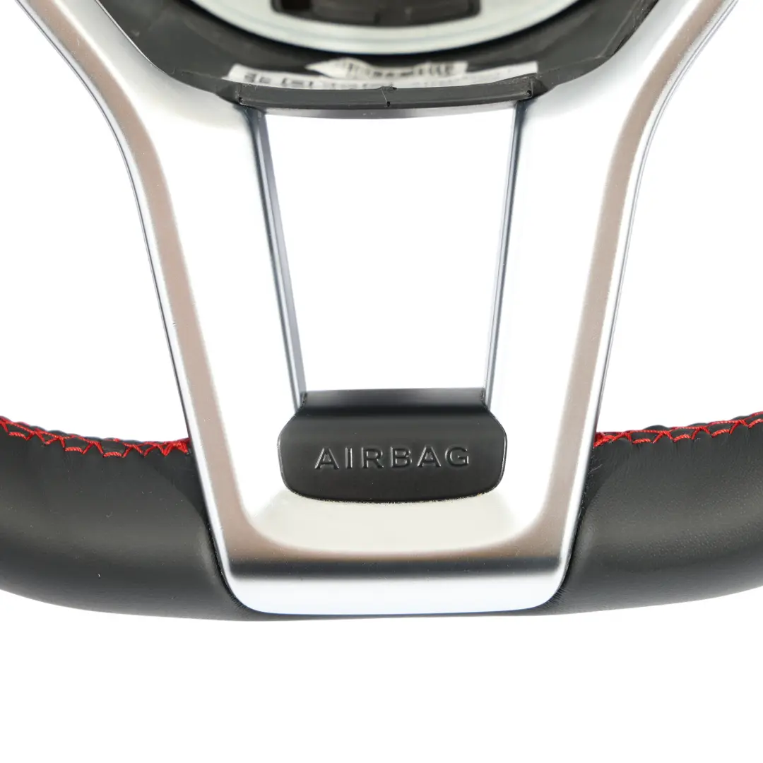 Mercedes SLK R172 Steering Wheel NEW Black Leather Paddle Shift Red Threads