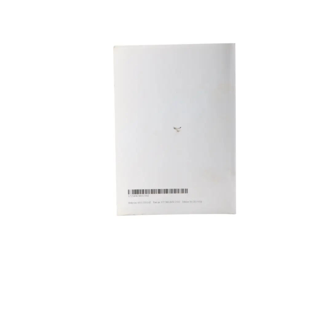 Mercedes R172 Owner's Handbook Instructions Guide Booklet Manual A1725842481