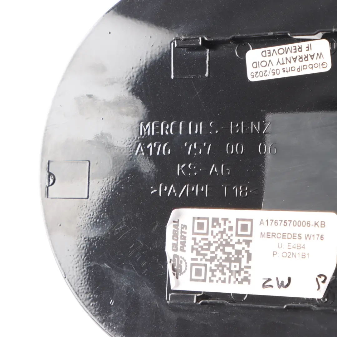 Mercedes W176 Fuel Flap Tank Cap Cover Kosmos Black Metallic - 191 A1767570006