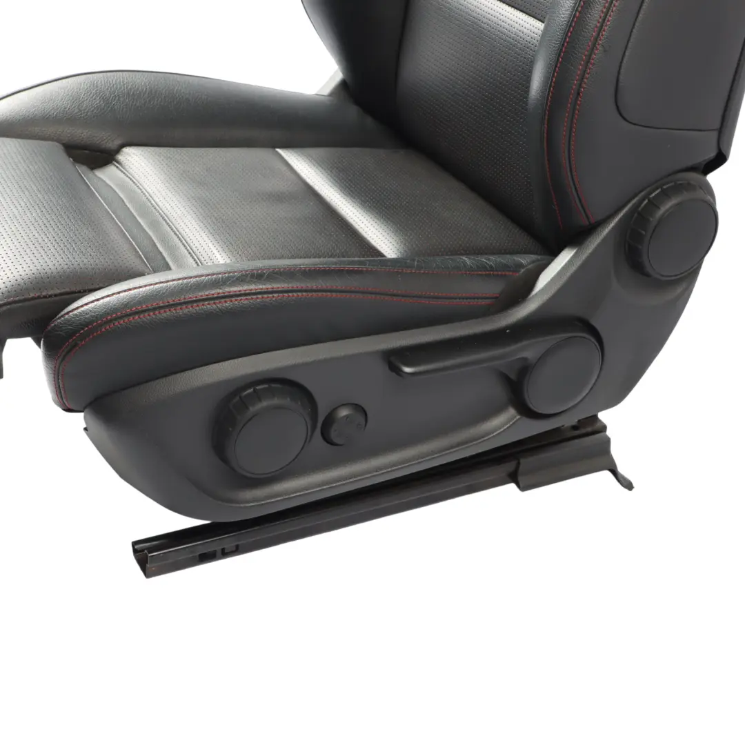 Mercedes X156 Front Left N/S Sport Seat Black Leather Red Thread Interior