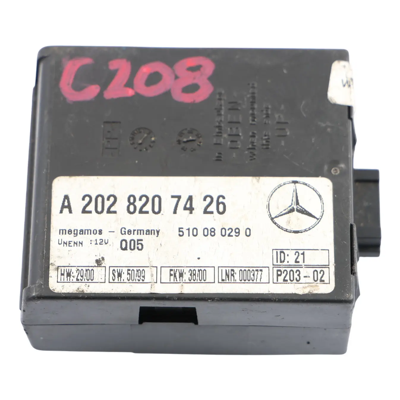 Mercedes W202 W208 Anti Diebstahl Alarm Modul Steuergerät ECU A2028207426