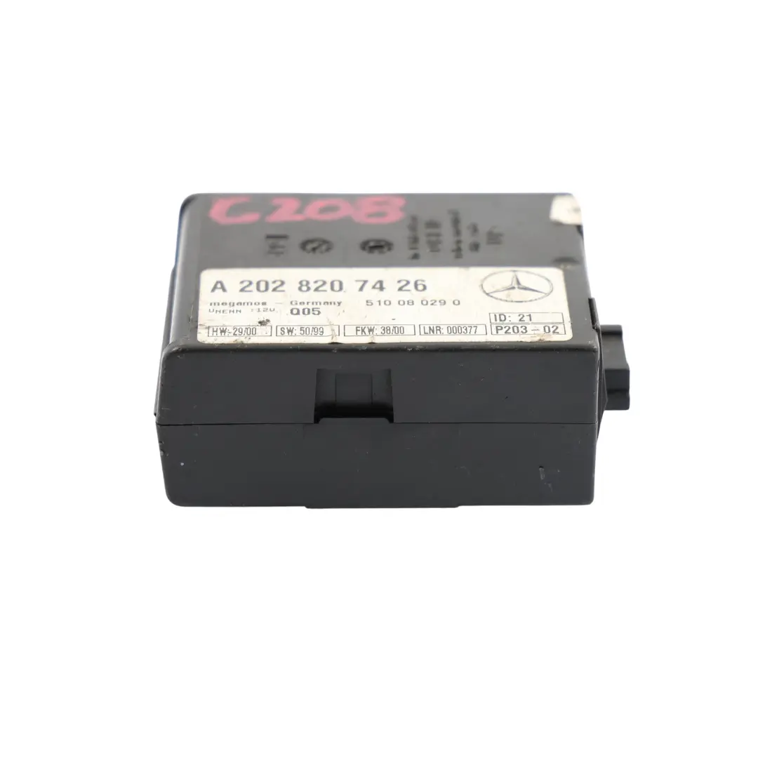 Mercedes W202 W208 Anti Diebstahl Alarm Modul Steuergerät ECU A2028207426