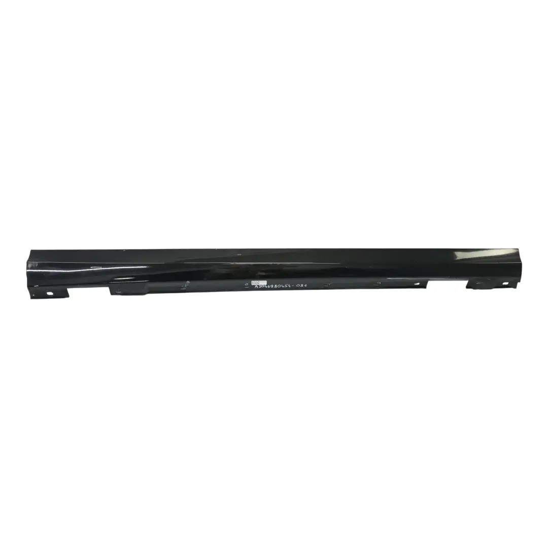 Mercedes W204 Side Skirt Door Sill Cover Right O/S Obsidian Black Metallic - 197