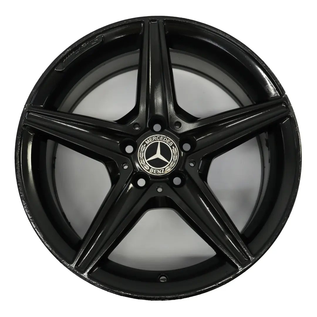 Mercedes W205 Schwarz AMG Leicht Metall Rad Felge 18" 8,5J ET:49 A2054011200