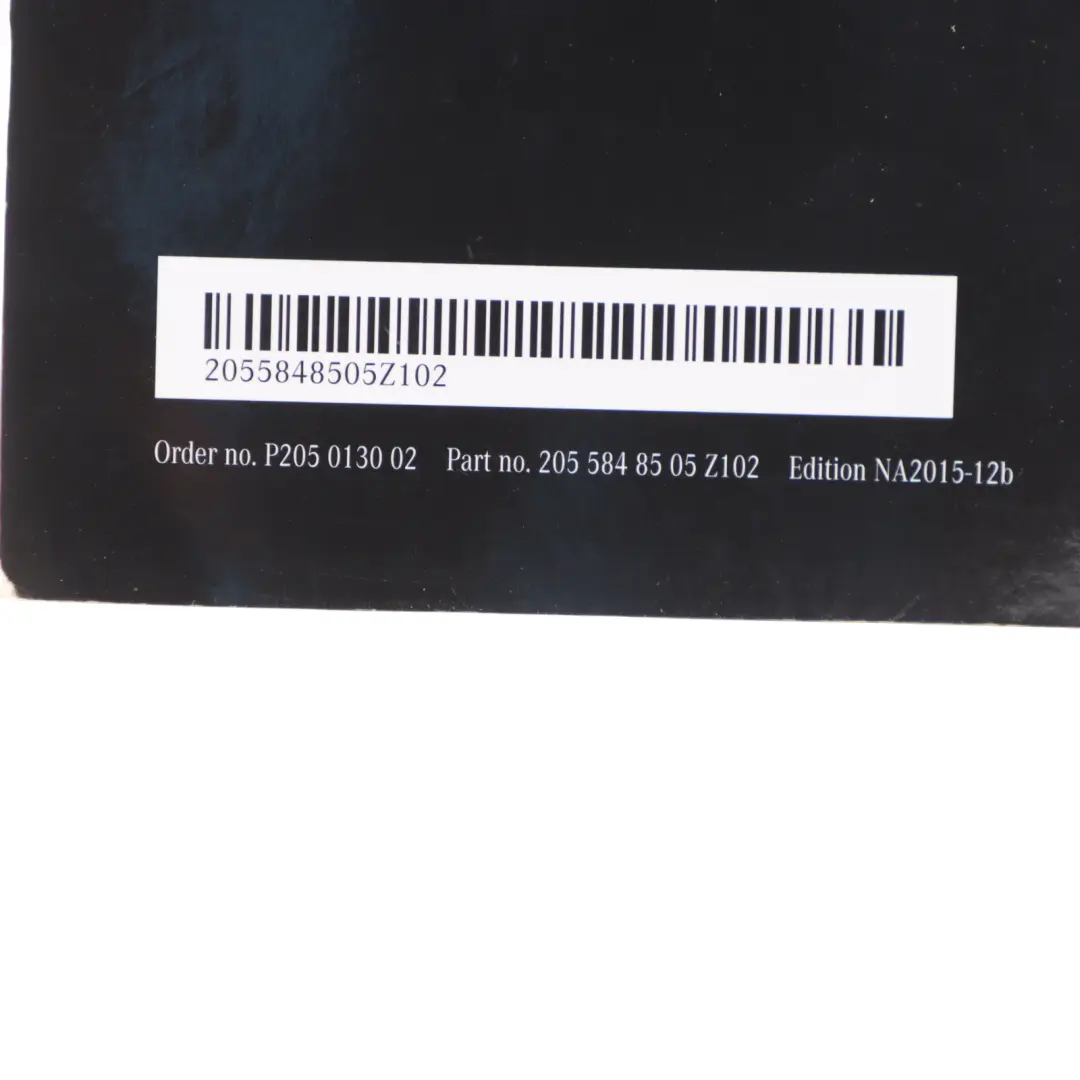 Owner's Handbook Mercedes W204 Instructions Manual Book Booklet A2055848505