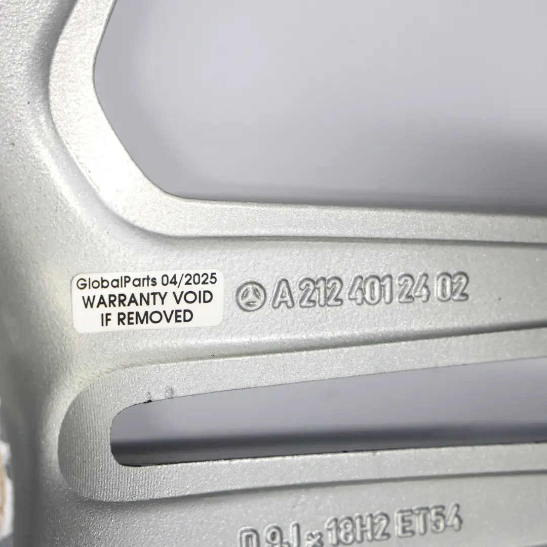 Mercedes W212 Asse Posteriore Argento Cerchio In Lega 18" Et:54 9J A2124012402