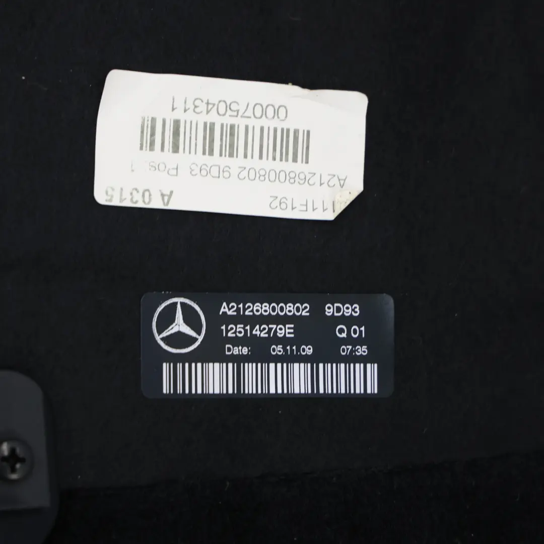 Mercedes S212 Boot Floor Trunk Carpet Cover Liner A2126800802