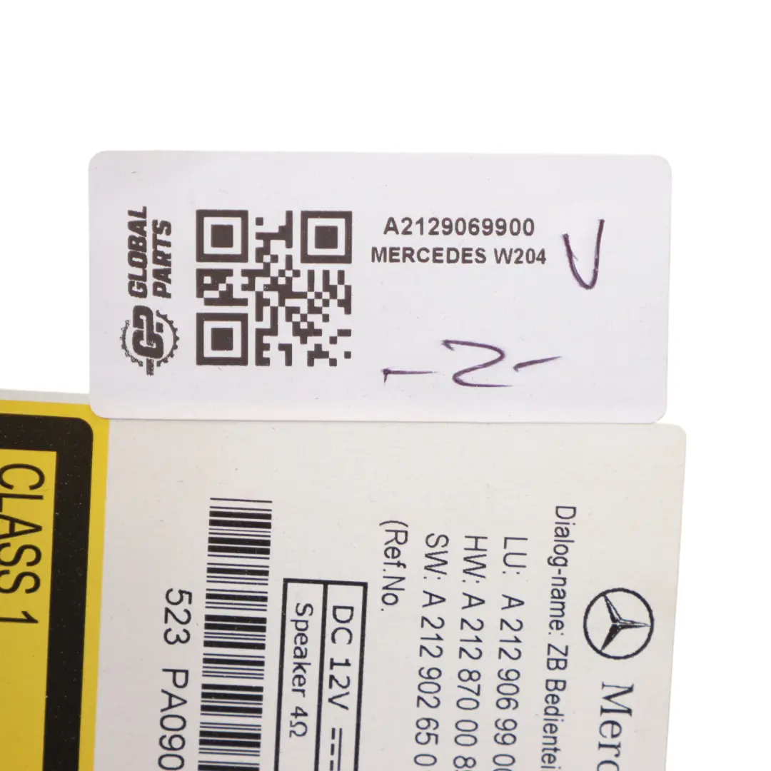 Player Audio Mercedes C207 W212 Head Unit CD Media Radio Controller A2129069900