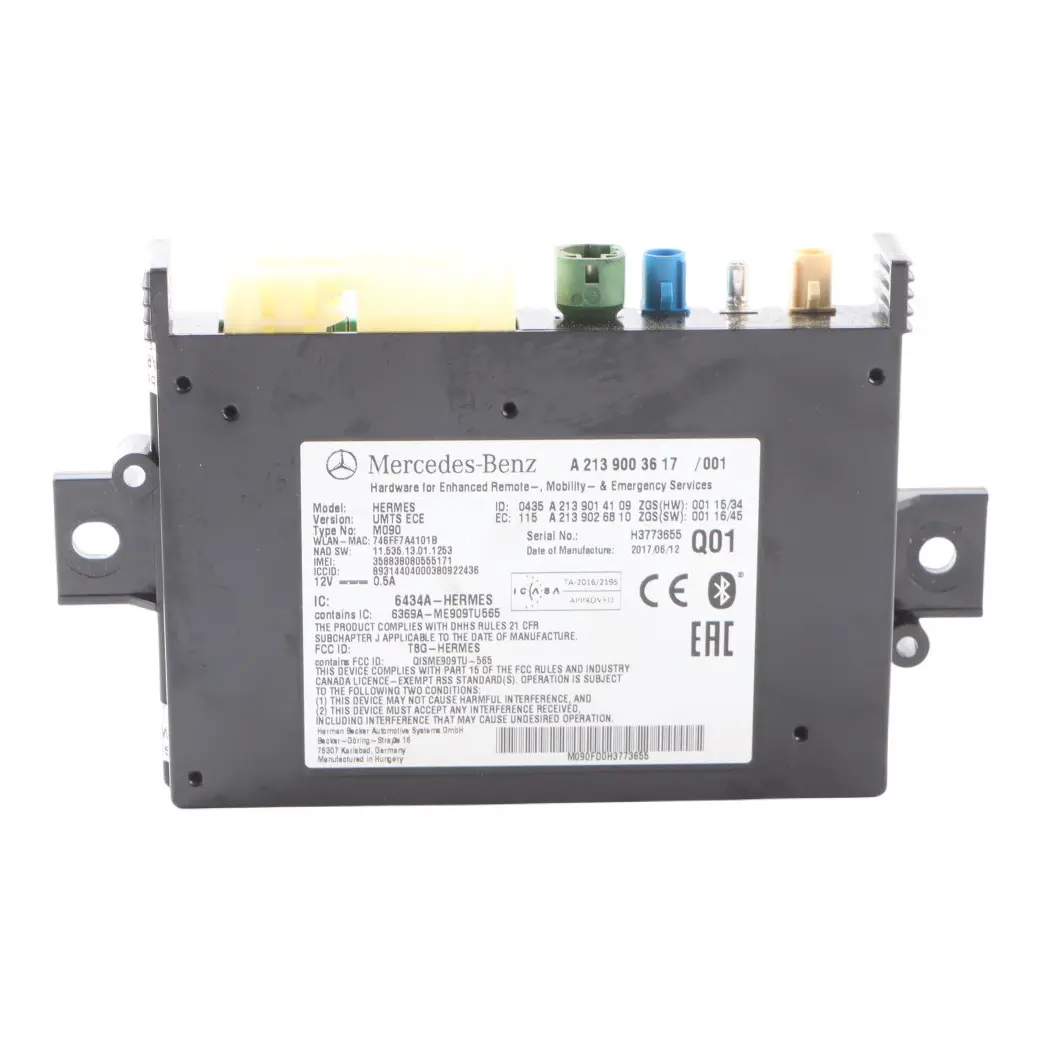 Telematics Module Mercedes W176 W207 W205 Bluetooth Control Unit A2139003617