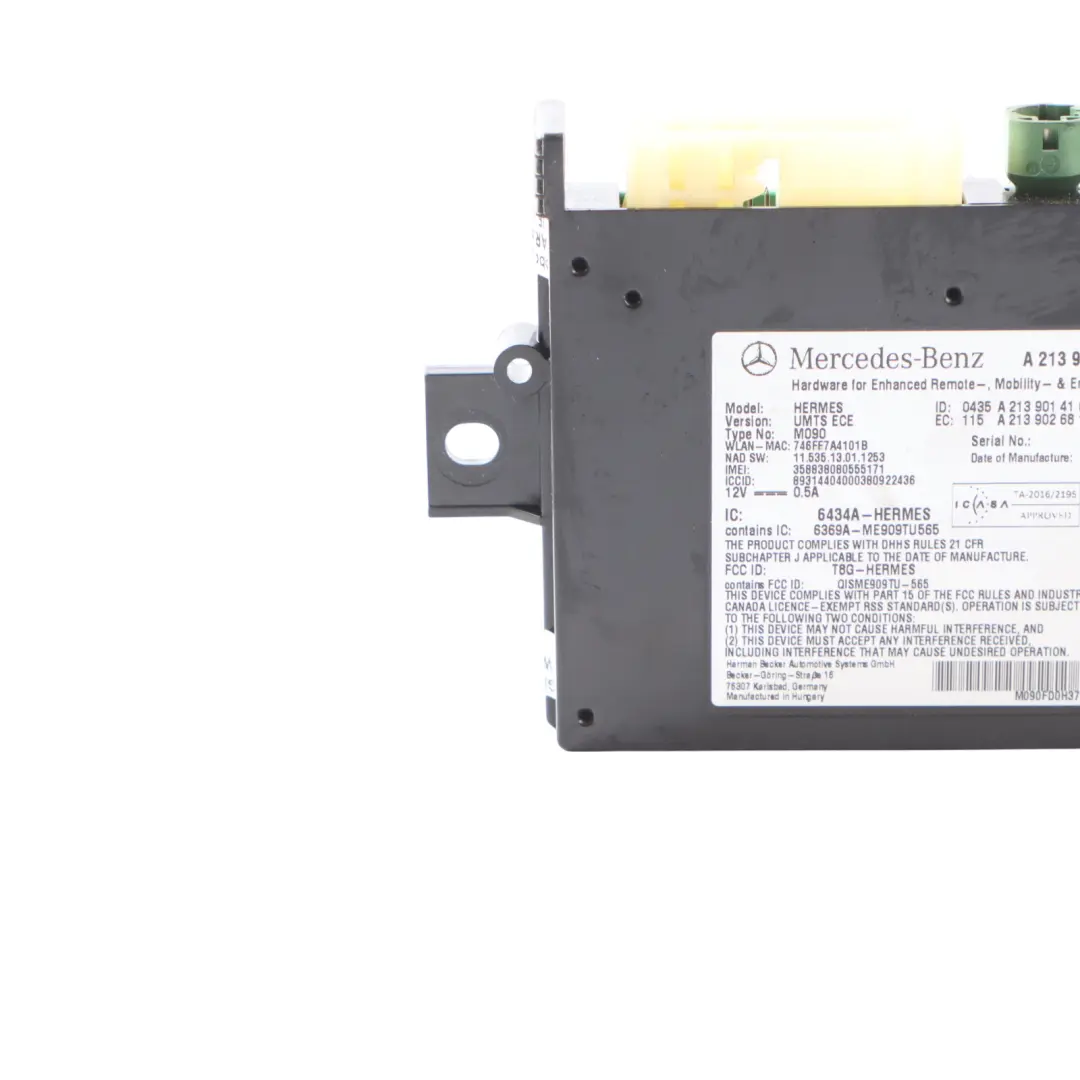 Telematics Module Mercedes W176 W205 W207 Bluetooth Control Unit A2139003617