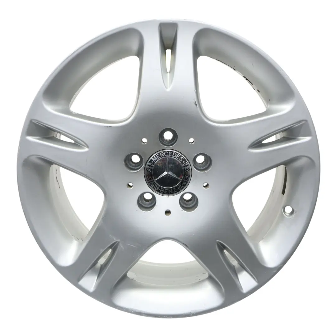 Mercedes W220 Silver Wheel Alloy Rim 17" 7.5J ET:46 5 Double Spoke A2204012402