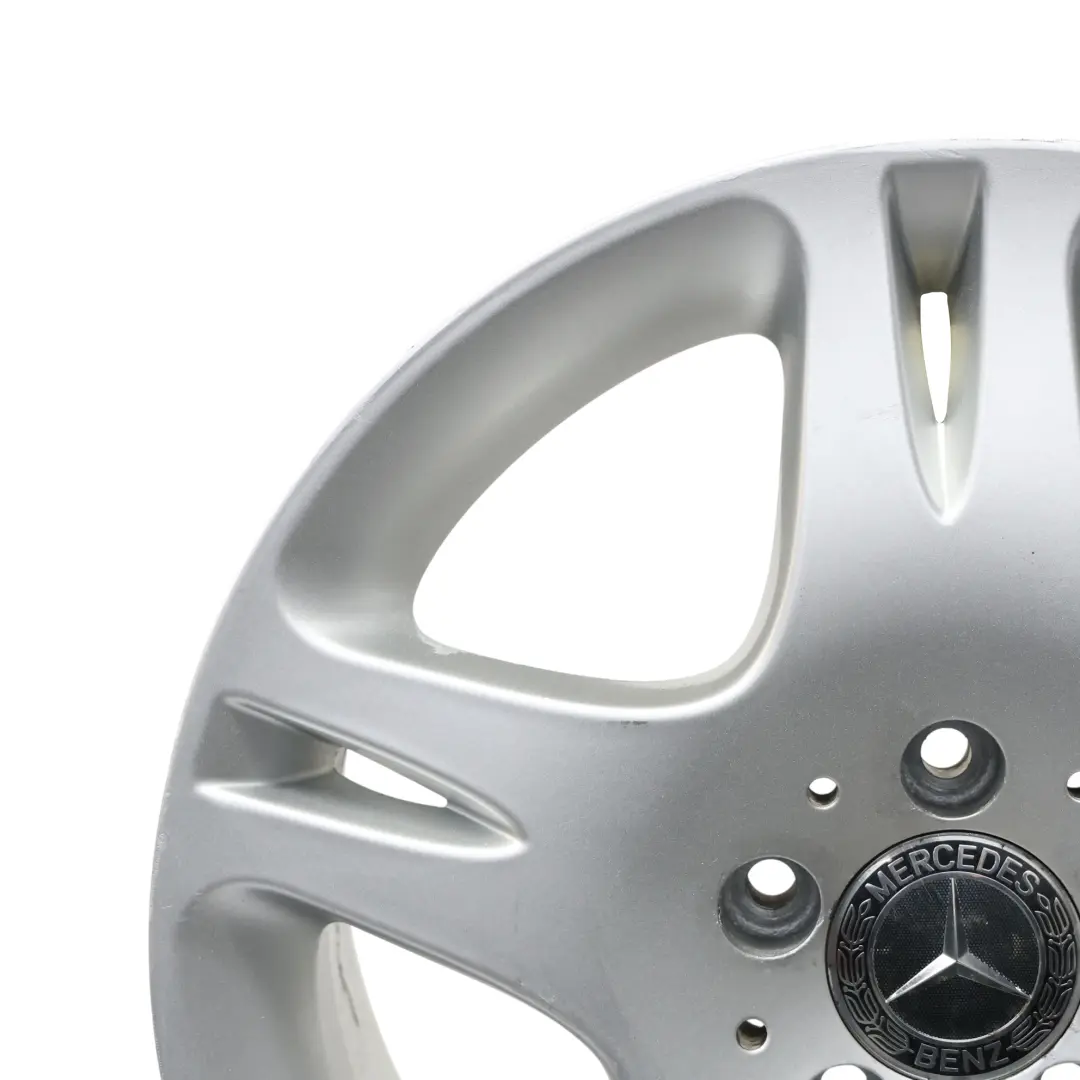 Mercedes W220 Silver Wheel Alloy Rim 17" 7.5J ET:46 5 Double Spoke A2204012402