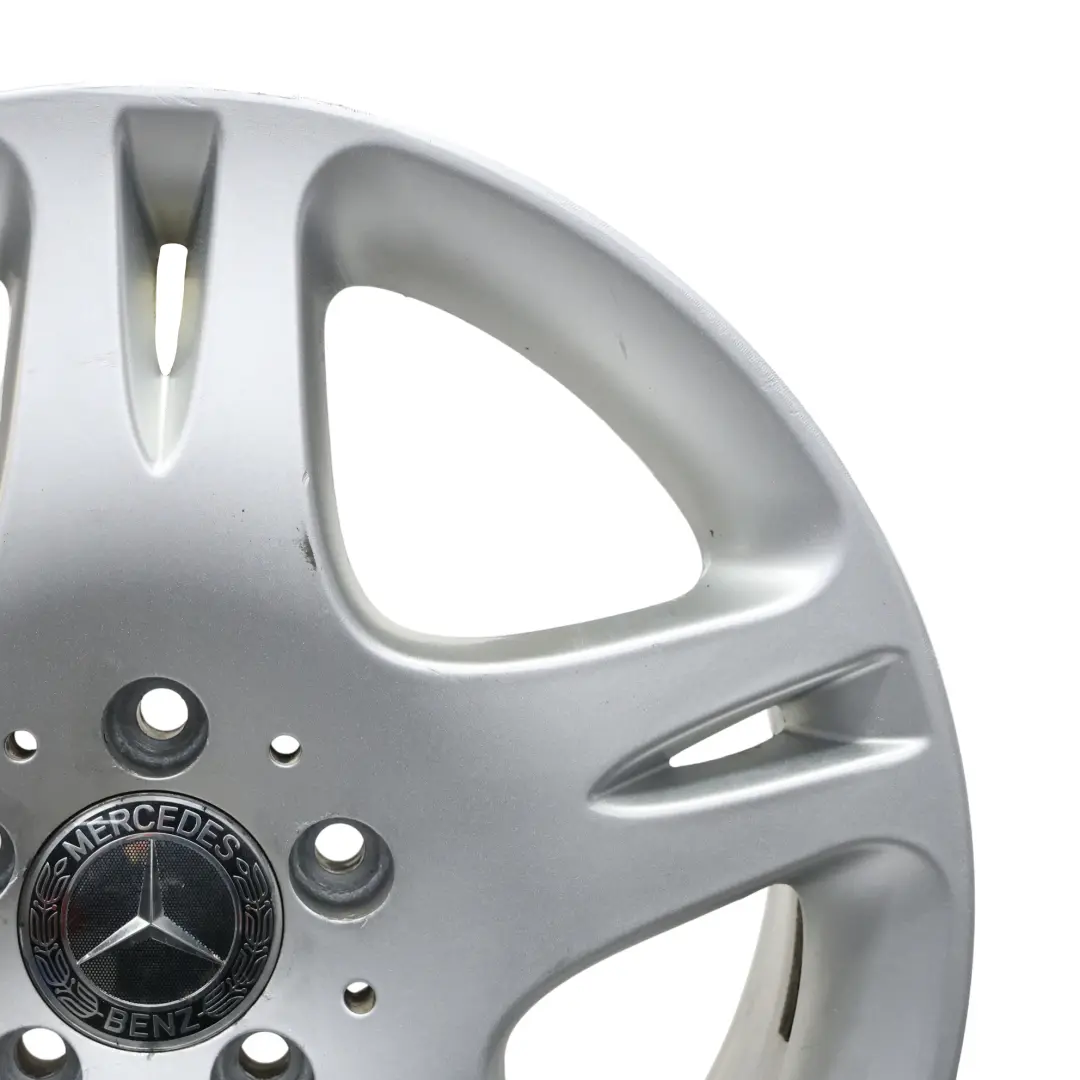 Mercedes W220 Silver Wheel Alloy Rim 17" 7.5J ET:46 5 Double Spoke A2204012402