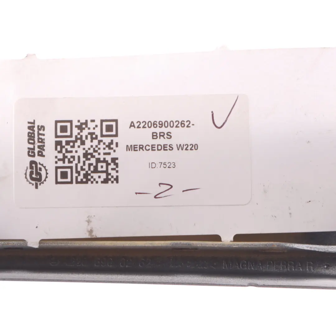 Mercedes W220 Front Right Fender Trim Strip Right O/S Brilliant Silver - 9744
