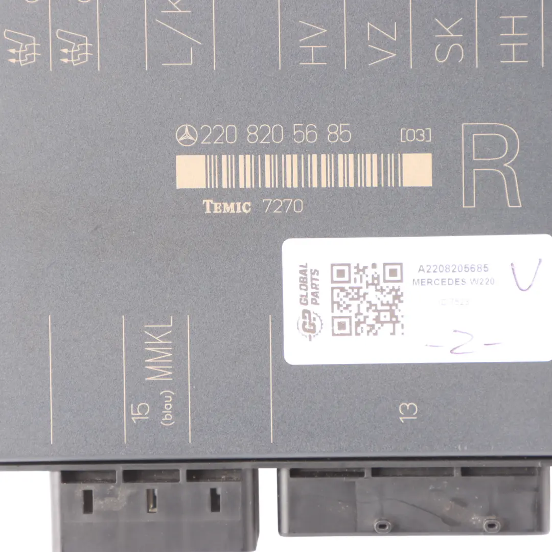 Mercedes W220 Front Right O/S Seat Module Control Unit ECU A2208205685