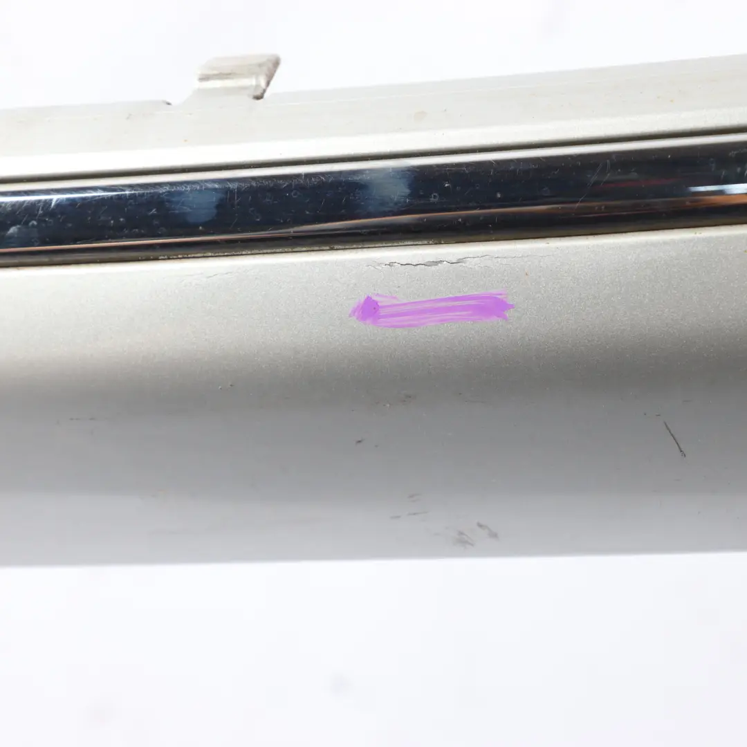 Mercedes W220 Rear Bumper Central Trim Strip Brilliant Silver Metallic - 9744