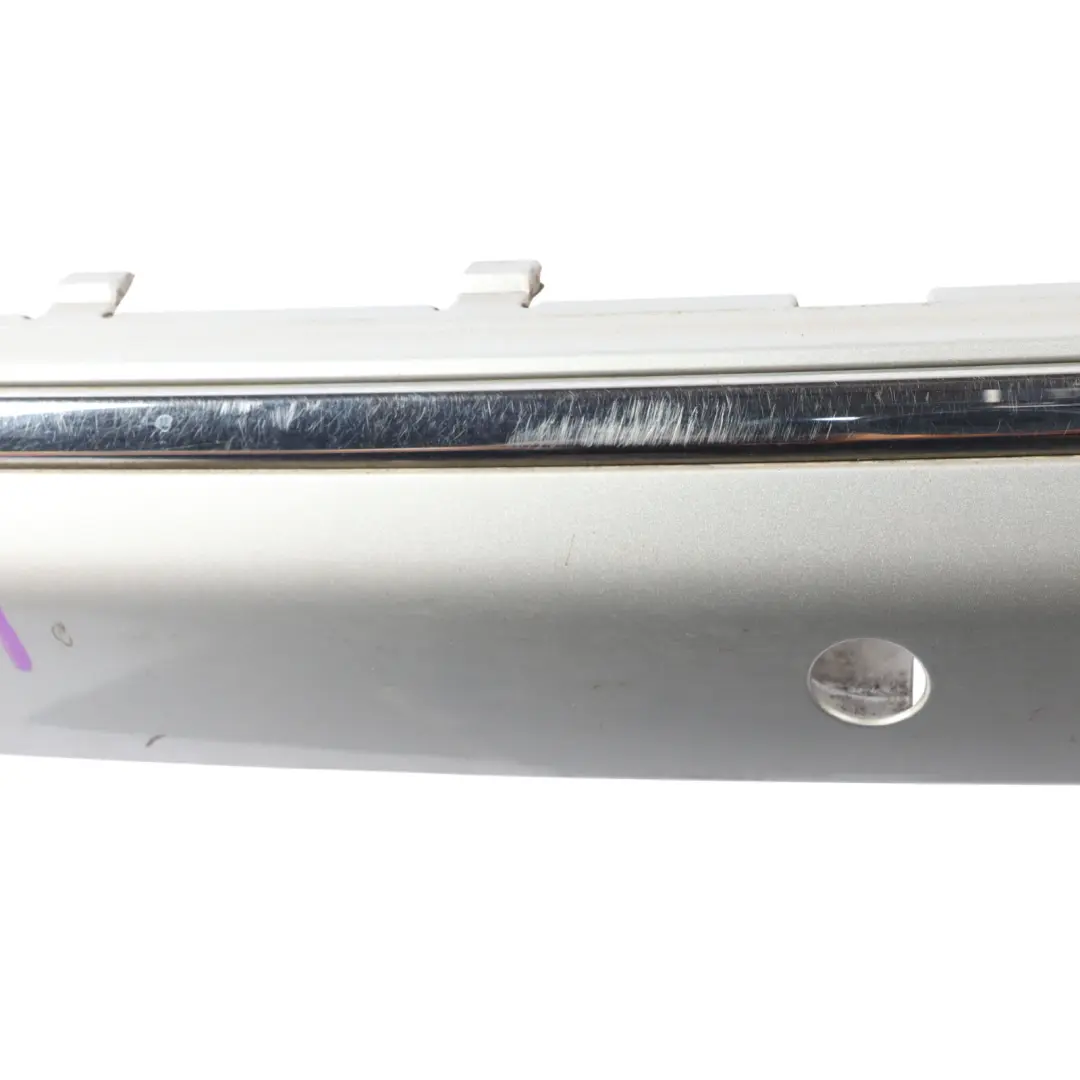 Mercedes W220 Rear Bumper Central Trim Strip Brilliant Silver Metallic - 9744
