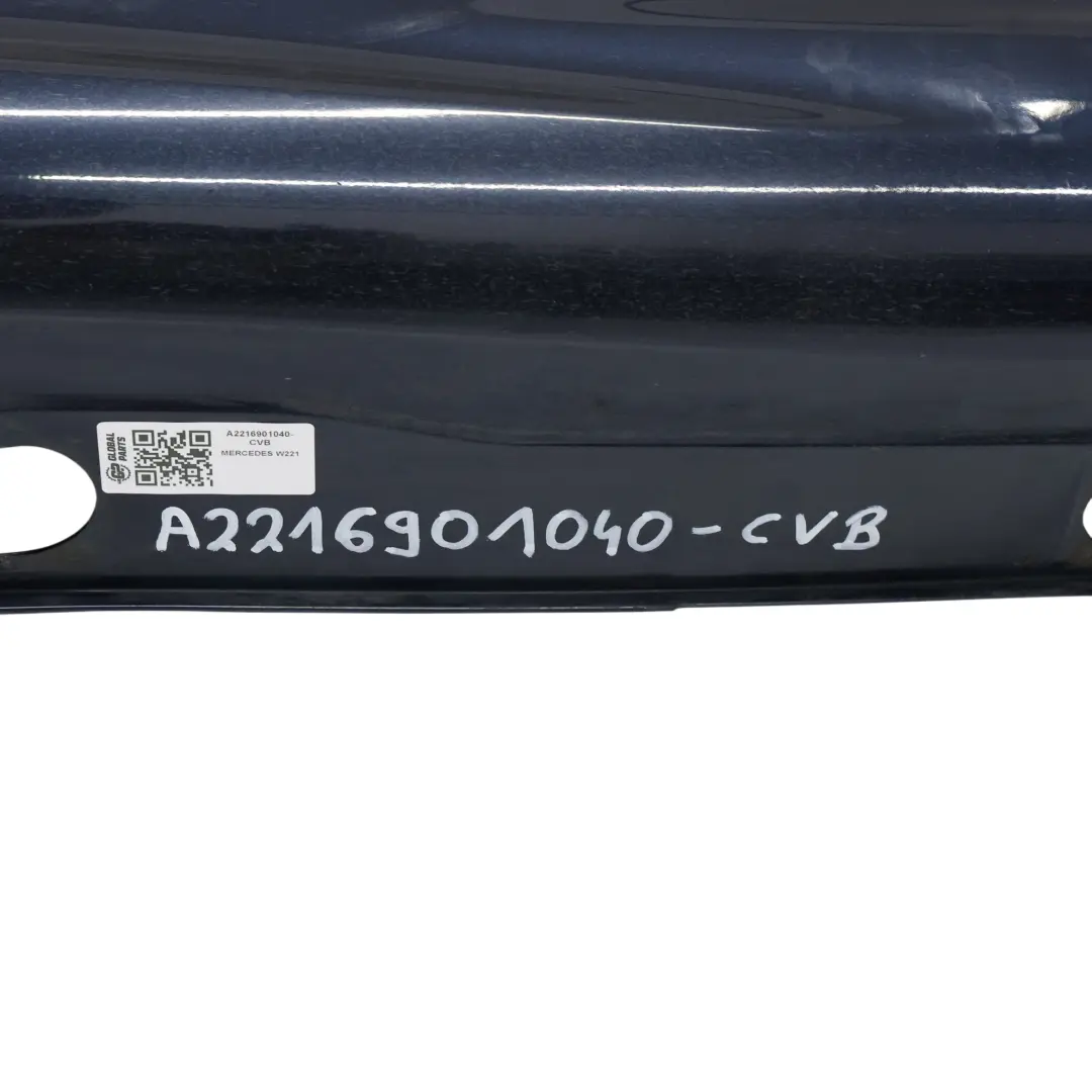 Mercedes W221 Door Sill Cover Side Skirt Right O/S Cavansite Blue Metallic - 890