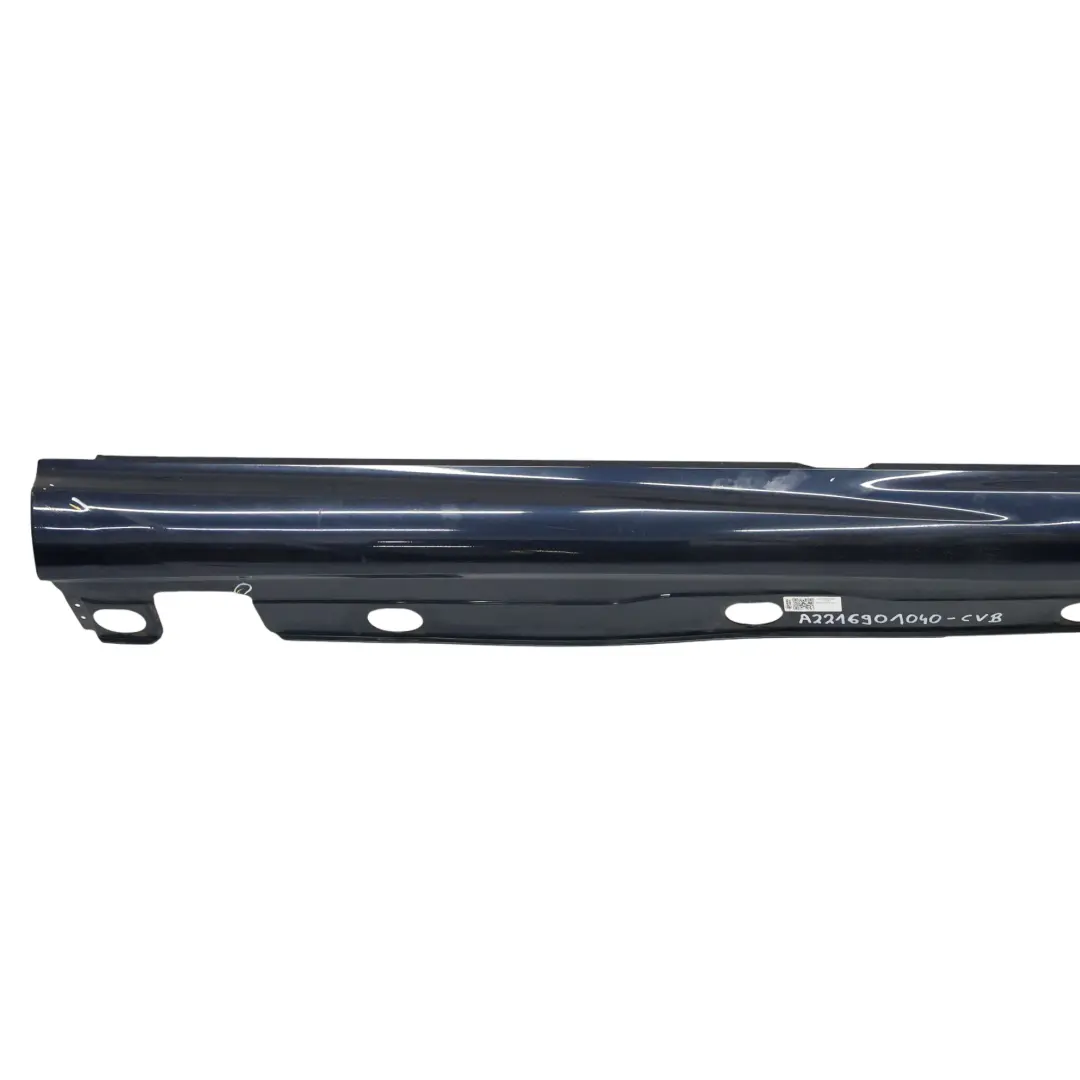 Mercedes W221 Door Sill Cover Side Skirt Right O/S Cavansite Blue Metallic - 890