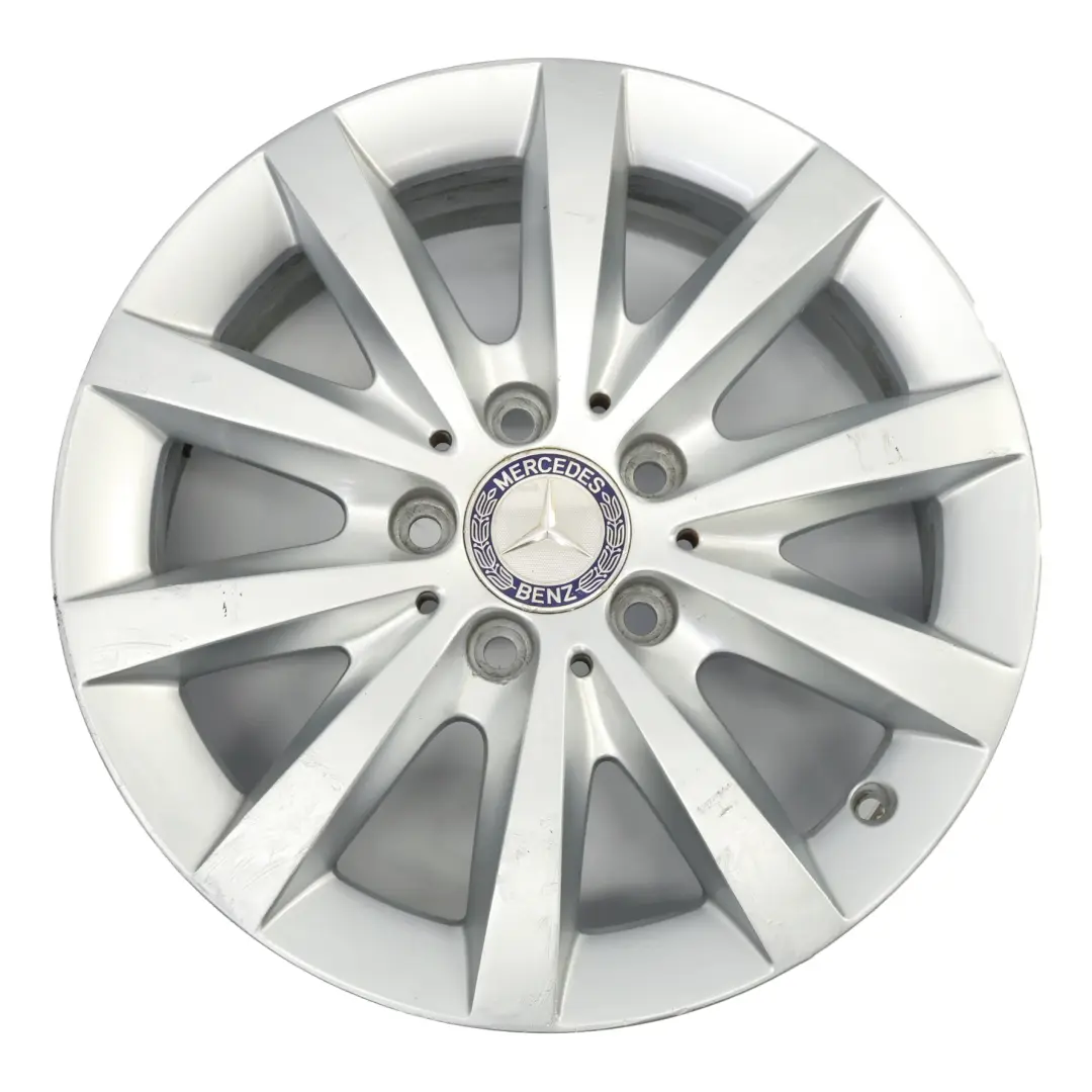 Mercedes W176 W246 Silber 10-Spoke Alufelge Alu Felge 16" ET:58 6,5J A2464010202