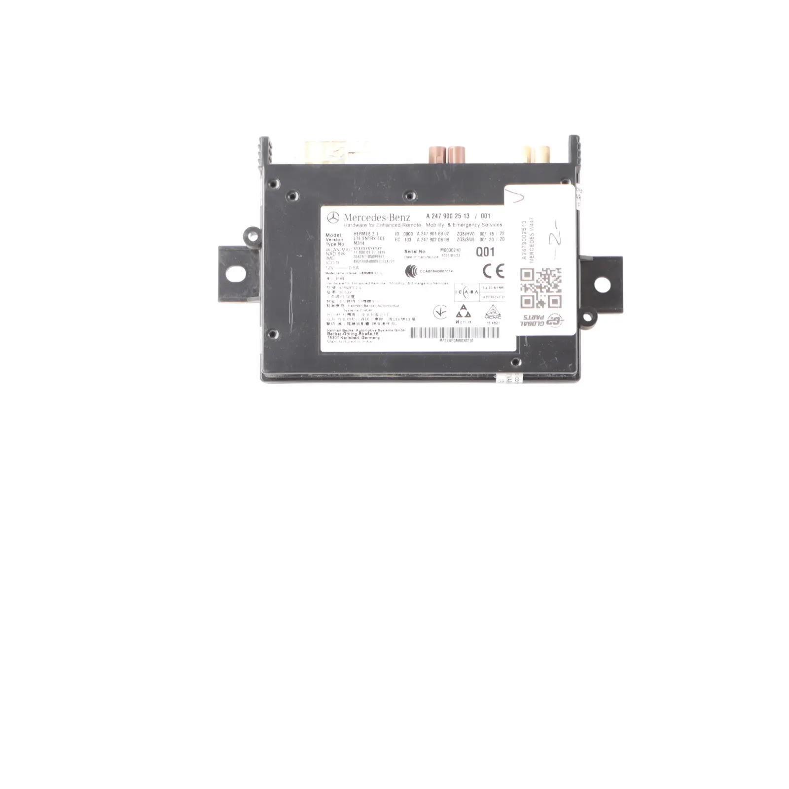 Telematic Control Module Mercedes W447 W907 W910 Telematics Unit A2479002513