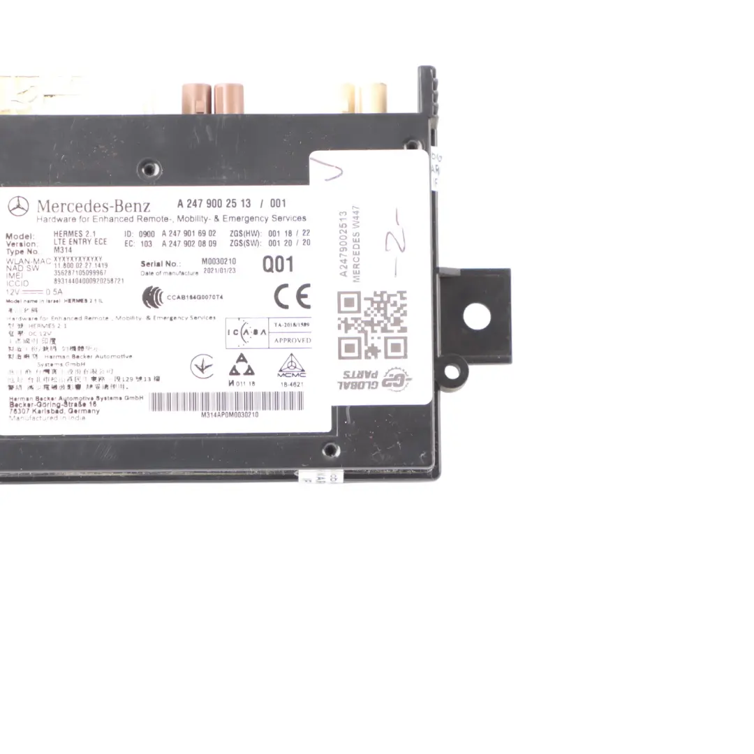 Telematic Control Module Mercedes W447 W907 W910 Telematics Unit A2479002513
