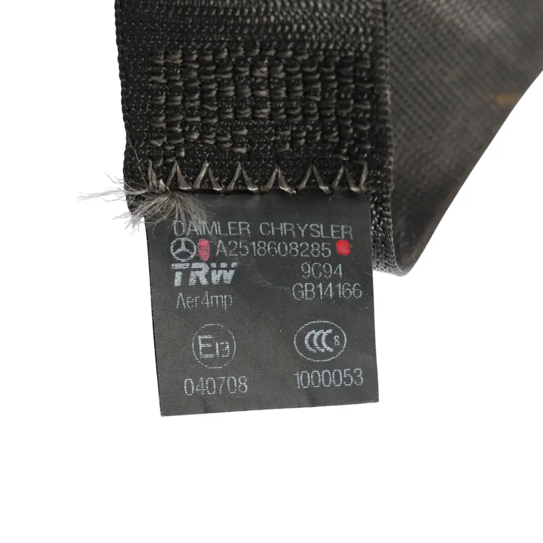 Mercedes W251 Rear Third Row Folding Seat Belt Right O/S Black A2518608285
