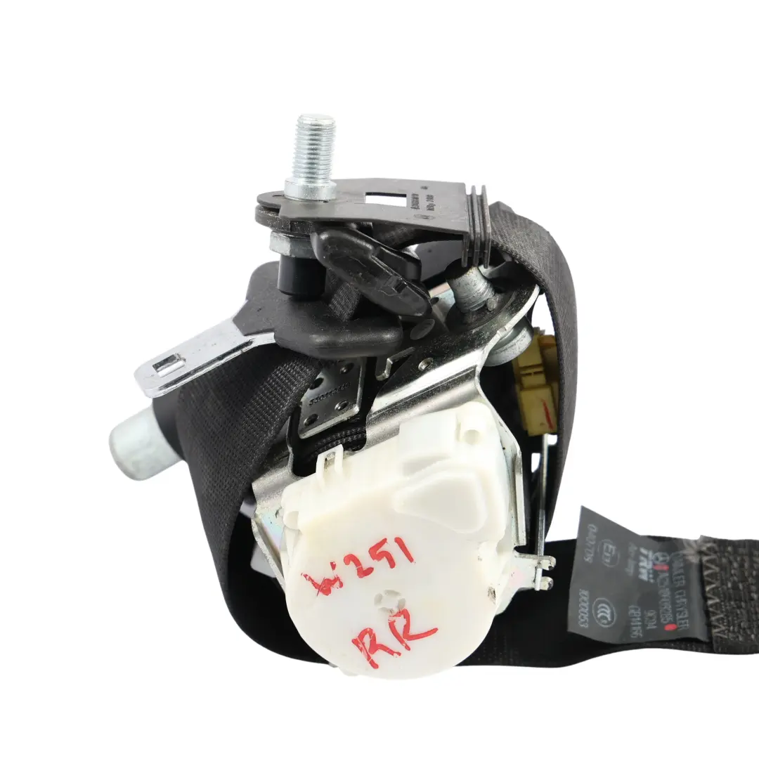 Mercedes W251 Rear Third Row Folding Seat Belt Right O/S Black A2518608285